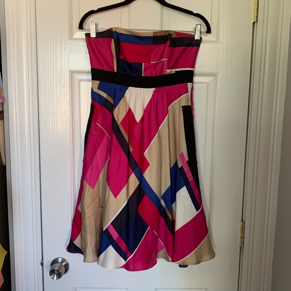 David Meister strapless dress